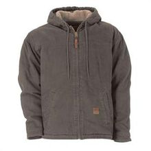 Berne Greystone Sherpa Lined Sanded Hooded Work Jacket