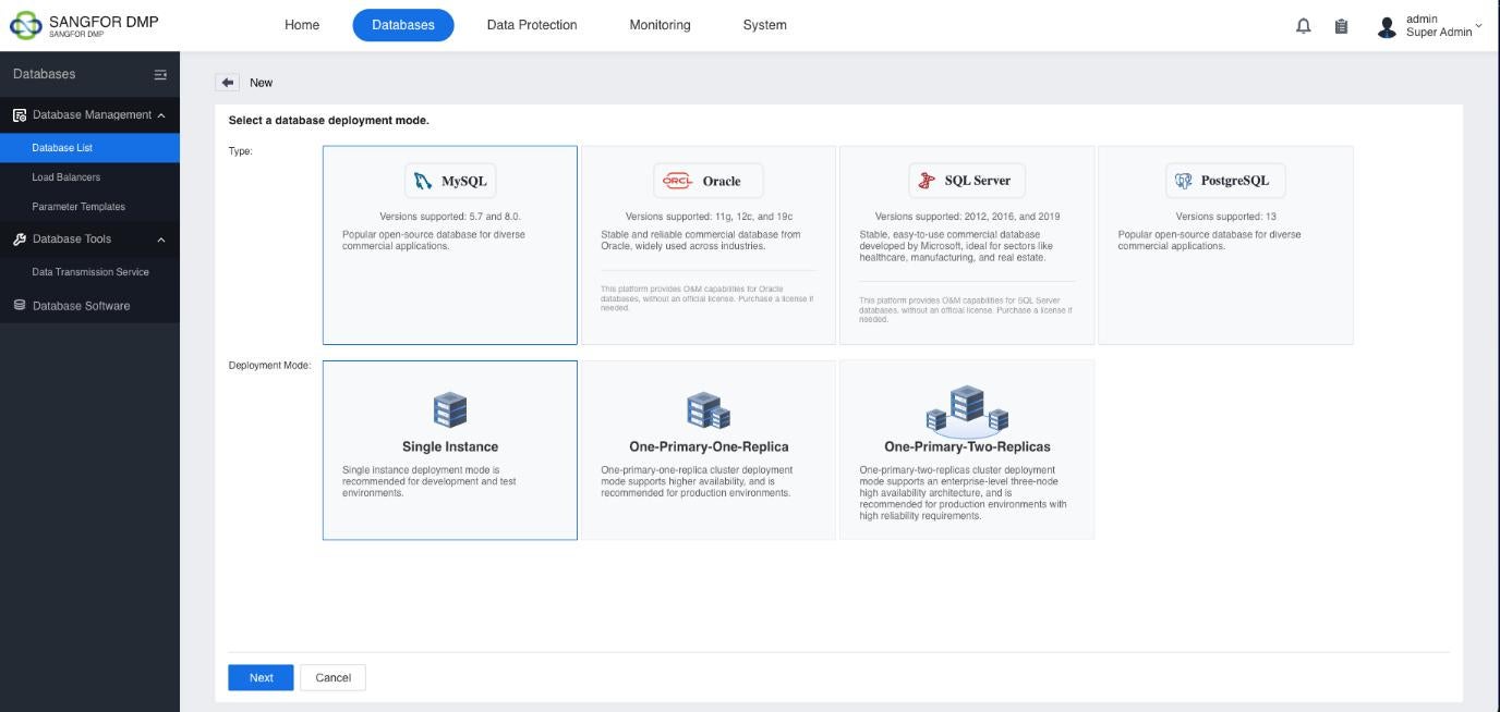 New Database Deployment